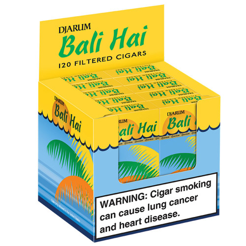 Djarum Filtered Bali Hai Cigars (10 Packs of 12) - Natural *Box