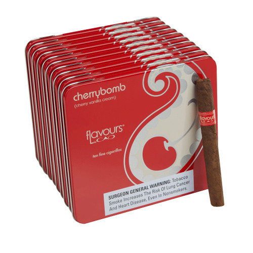 CAO Cherrybomb Cigarillo Cigars - 4 x 30 (5 Tins of 10 (50 total)) *Box