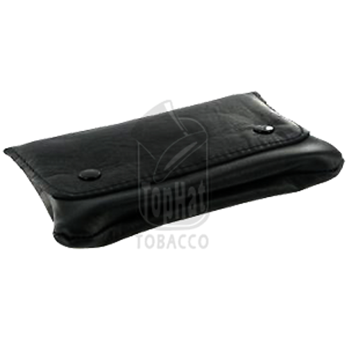 Black Leather Snap Combo Pouch