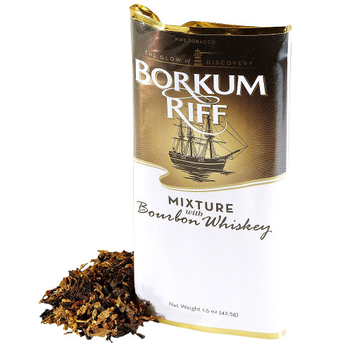 Borkum Riff Bourbon Whiskey Pipe Tobacco 1.5 OZ 5 COUNT *POUCH