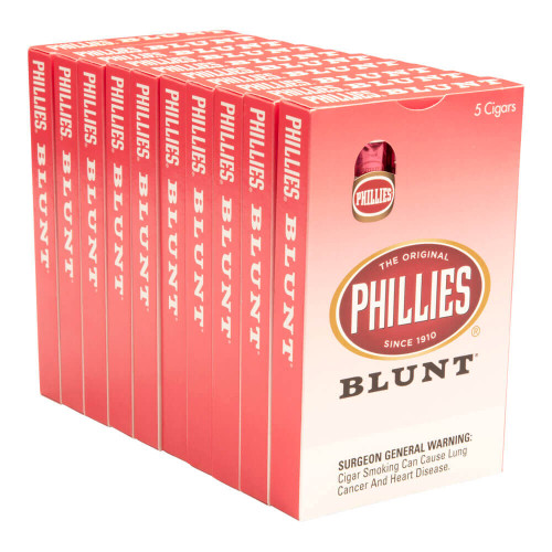 Phillies Blunt Strawberry Cigars - 4.88 x 42 (10 Packs of 5 (50 total)) *Box