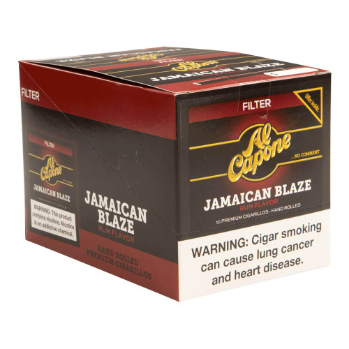 Al Capone Handmade Jamaican Blaze Rum Cigars - 3.25 x 20 (10 Packs of 10 (100 total)) *Box