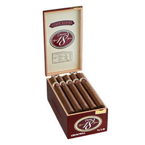 Cusano 18 Maduro Churchill Cigars - 7.25 x 50 (Box of 18) Open