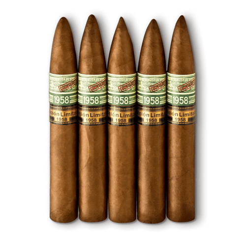 Genuine Pre-Embargo C.C. Sun Grown 1958 Belicoso Cigars - 6 x 54 (Pack of 5) *Box