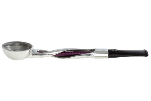 Falcon Pipe Purple Twist Chrome Straight Stem