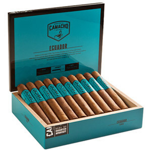 Camacho Ecuador Robusto Cigars - 5 x 50 (Box of 20) Open