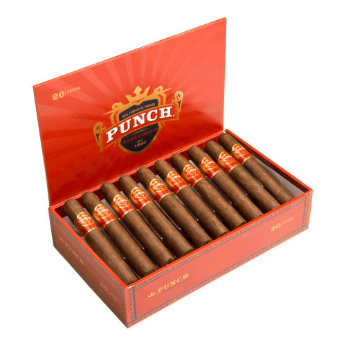 Punch Rare Corojo Champion Figurado Cigars - 4.5 x 60 (Box of 25) Open
