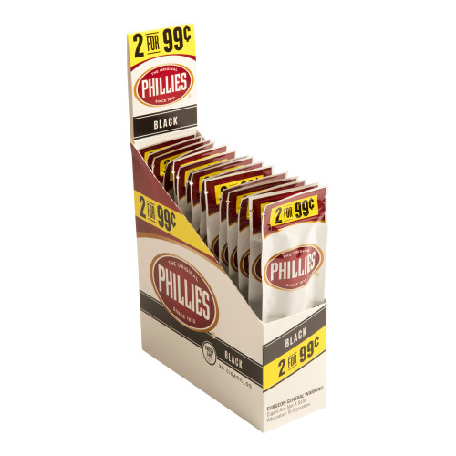 Phillies Black Cigars - 4.25 x 25 (30 Packs of 2) *Box