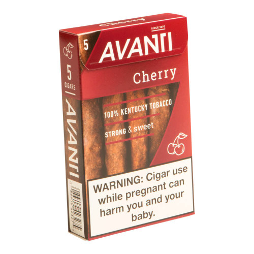Avanti Cherry Cigars - 4.5 x 34 (10 Packs of 5 (50 total)