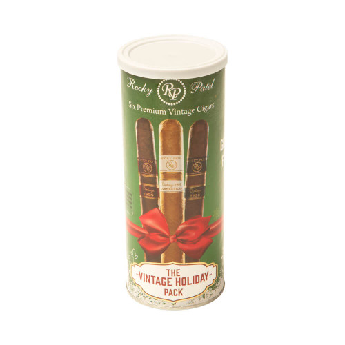 Cigar Samplers Rocky Patel Vintage Holiday Gift Can Cigars - 5.5 x 50 (Canister of 6)