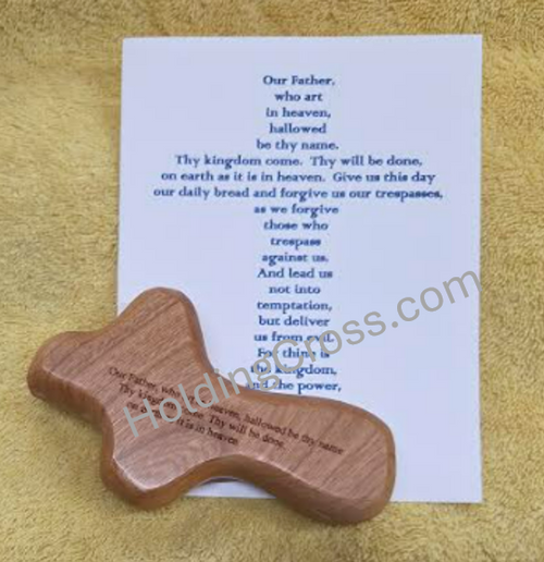 Lord's Prayer Engraved HoldingCross