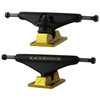 Black Revolver Skateboard Trucks - Gold & Black