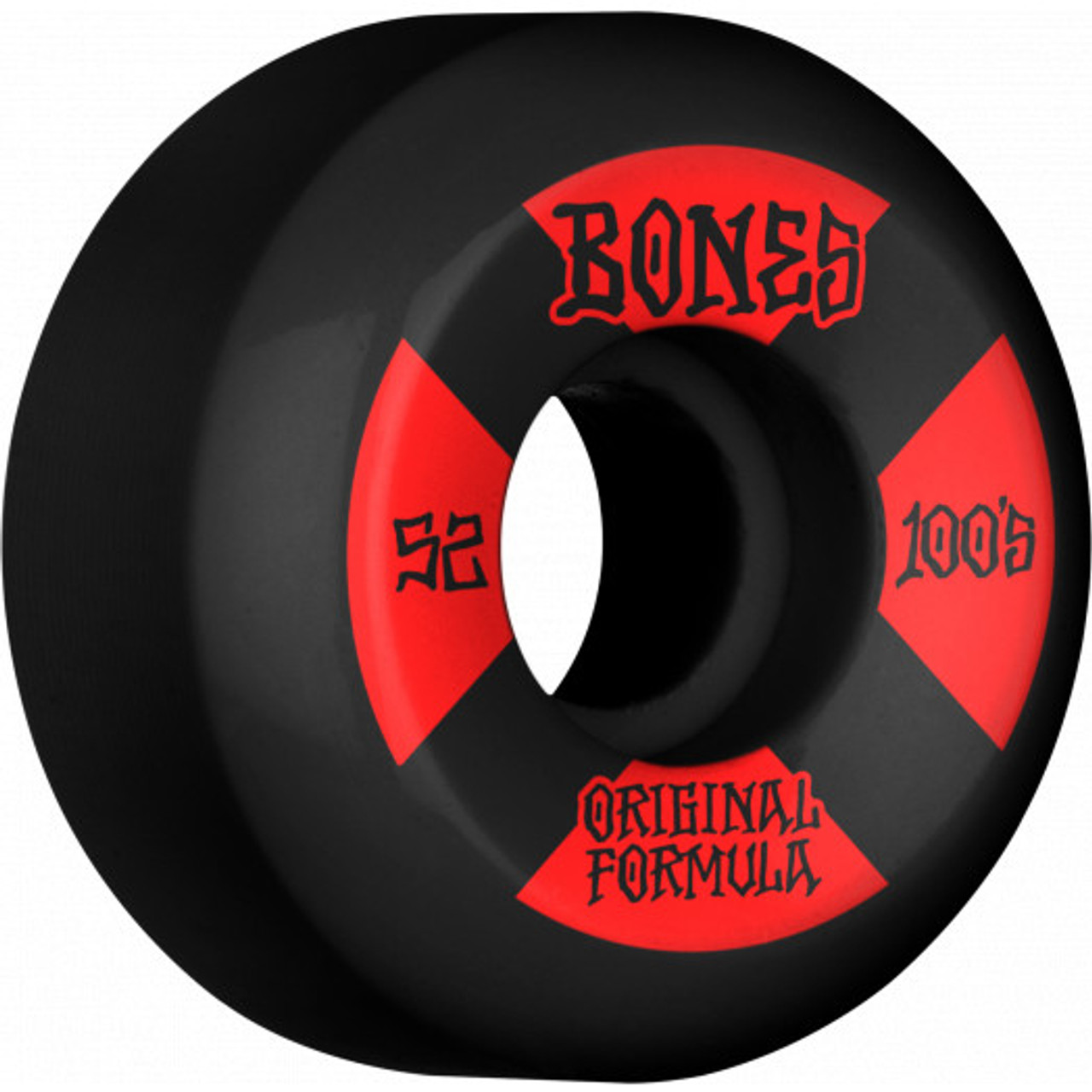 BONES 100'S WHEELS ORIGINAL FORMULA V5 52mm/100A - BLACK/RED - 88