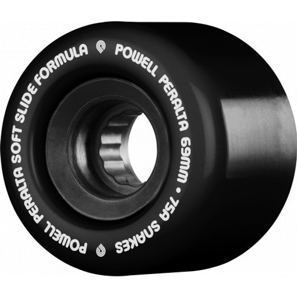POWELL PERALTA SNAKES WHEELS (BLACK W/BLACK CORE) 69mm/75A