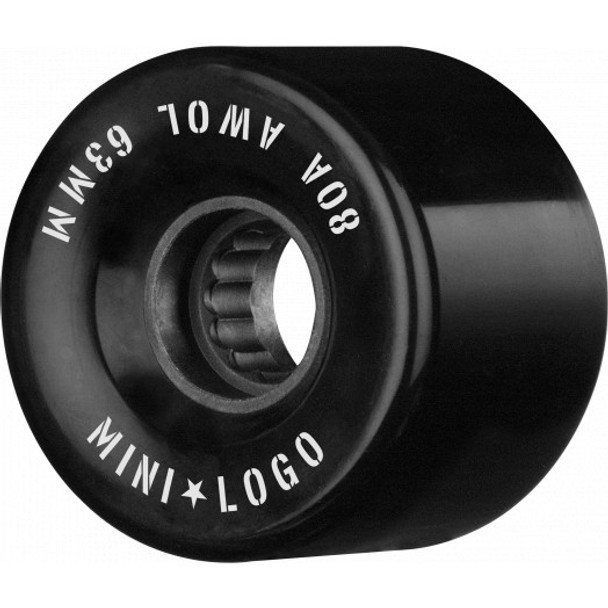 Black Mini Logo Skateboard Cruiser Wheels