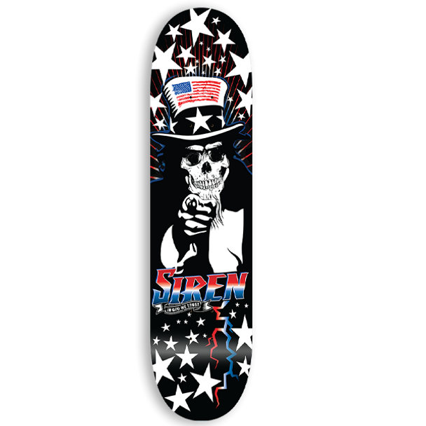 Uncle Sam Skull Skateboard Deck