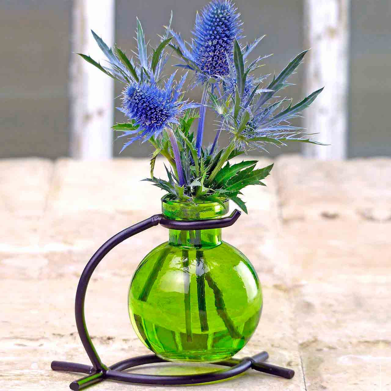 Casablanca Glass Vase & Metal Stand | Couronne Co Shop