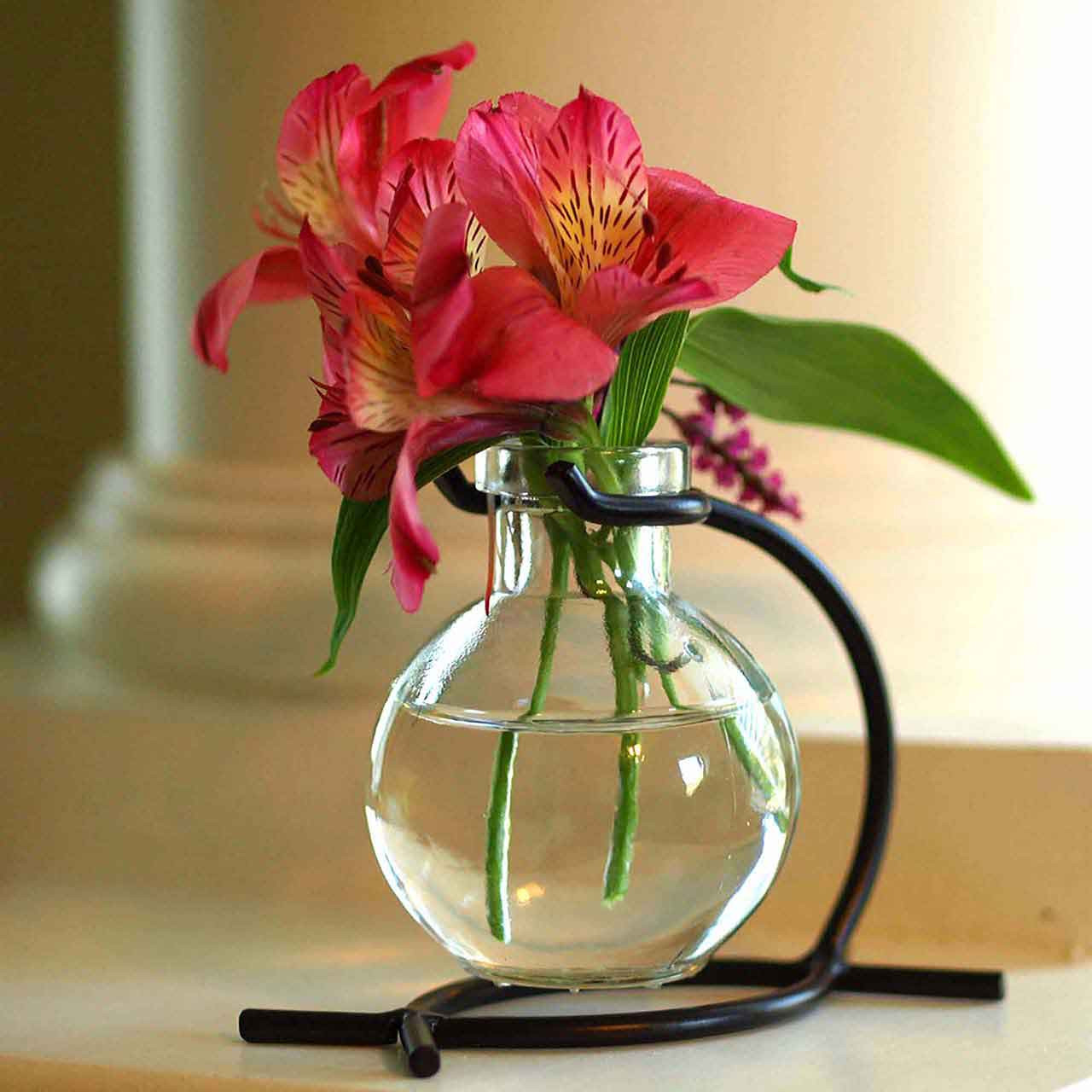 Casablanca Glass Vase & Metal Stand | Couronne Co Shop