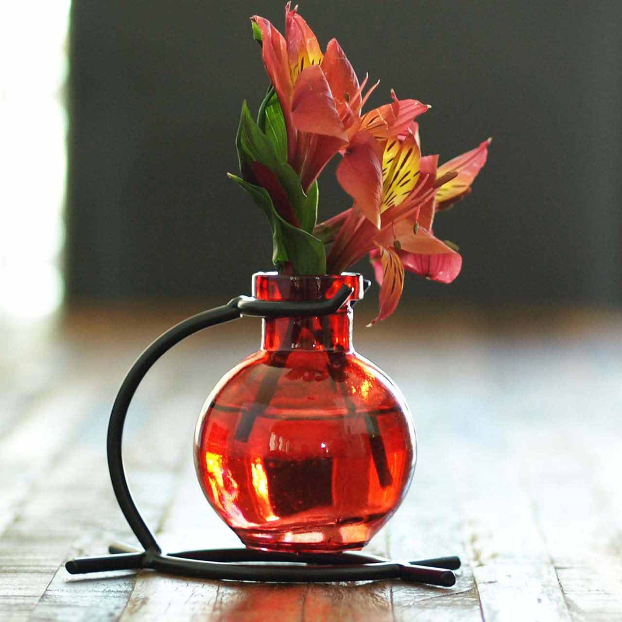 Casablanca Glass Vase & Metal Stand | Couronne Co Shop