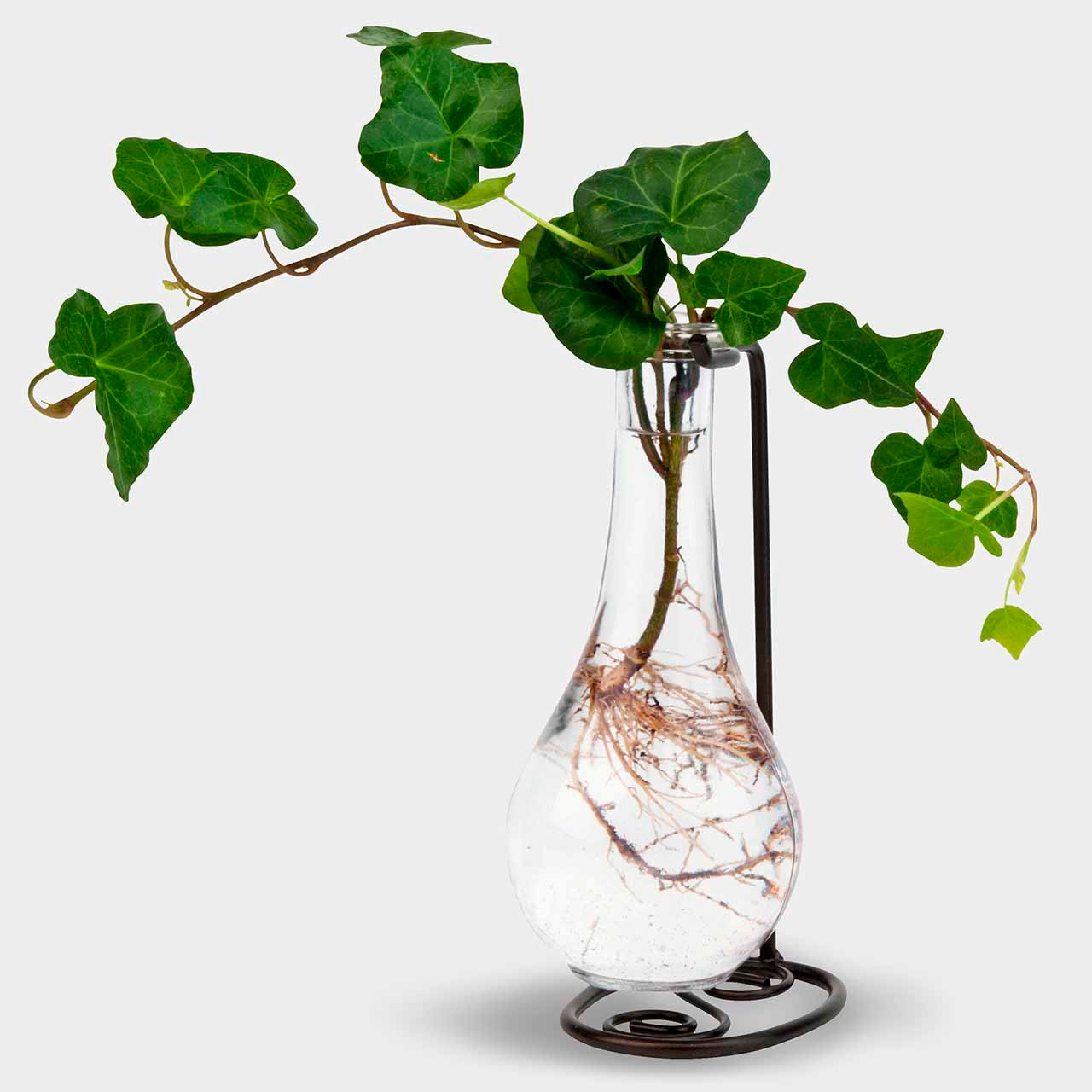 Drop Recycled Glass Vase & Metal Stand | Couronne Co Shop