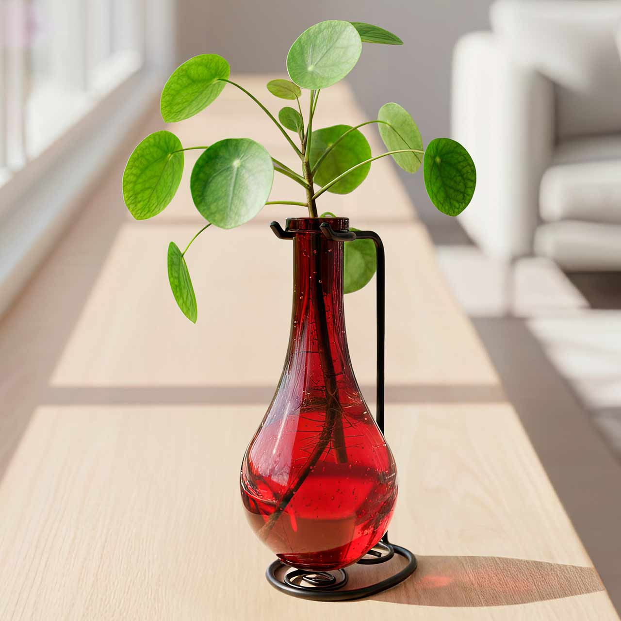 Drop Recycled Glass Vase & Metal Stand | Couronne Co Shop