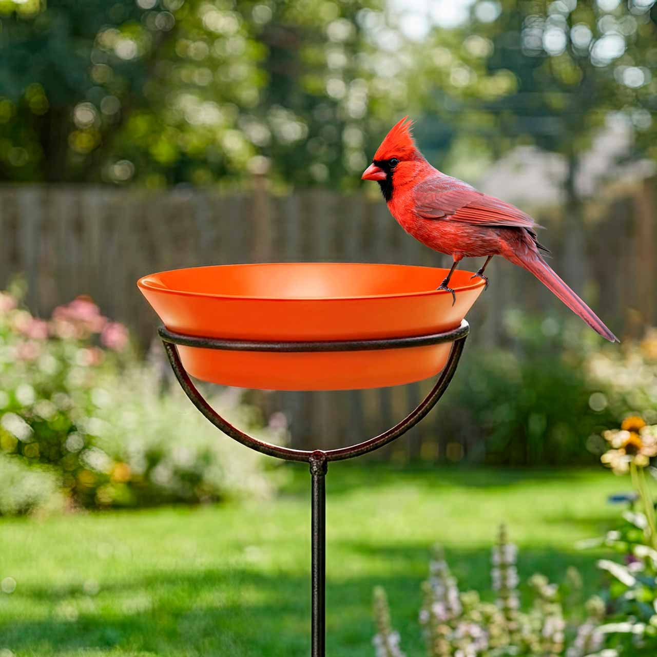 Steuben Galss ピオニー センターピースボウル 34cm 花生け Mosaic Birds Cuban Garden Stake