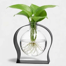Casablanca 3 Glass Vases & Metal Stand | Couronne Co Shop