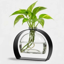 Casablanca 3 Glass Vases & Metal Stand | Couronne Co Shop