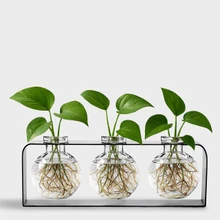 Casablanca 3 Glass Vases & Metal Stand | Couronne Co Shop