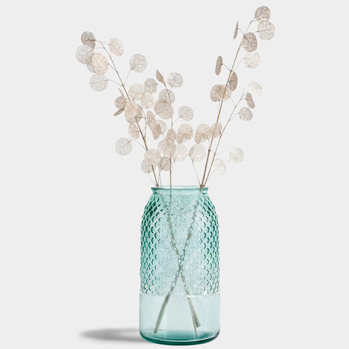 Diamond Glass Vase, 11”