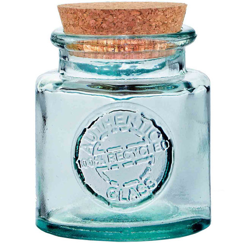 8.5oz. Authentic Recycled Glass Jar with Cork 8.5oz. Authentic Recycled Glass Jar with Cork