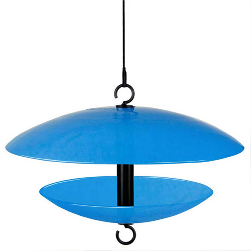 Mosaic Birds Baffle Dome Bird Feeder - Bluebird Blue