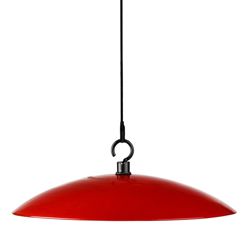 Mosaic Birds Petite Glass Baffle Dome - Ruby Red