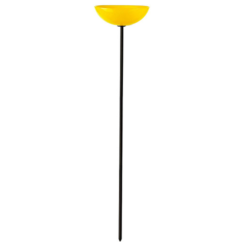 Mosaic Birds Poppy Stake Bird Bath or Feeder - Yellow