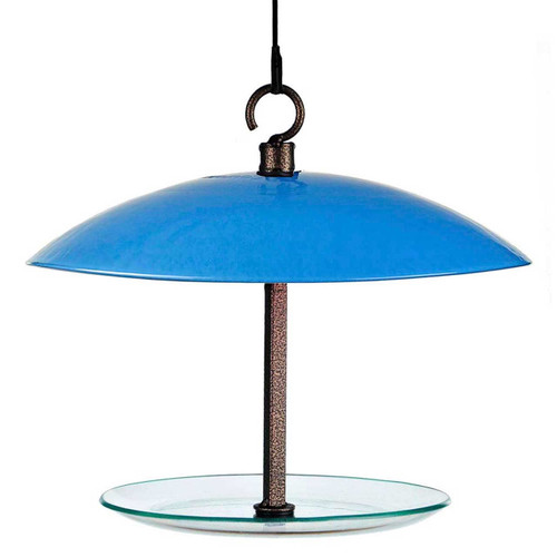 Mosaic Birds 360 Degree Petite Seed Cylinder Feeder - Bluebird Blue