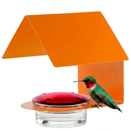 Mosaic Birds Cottage Hummingbird Feeder - Orange