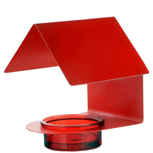 Mosaic Birds Cottage Bird Feeder - Red