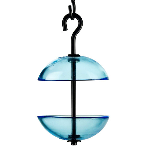 Mosaic Birds Double Hanging Poppy Feeder - Aqua