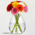 Breda Glass Vase with Multicolored Flowers