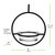 Mosaic Birds Hummble Basic Bird Feeder Dimensions