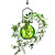 Hanging Ball Recycled Glass Rooting Vase with Lime Green Vase and English Ivy
