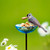 Mosaic Birds Poppy Stake Feeder Aqua with Titmouse and Peanuts 