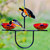 Mosaic Birds Side by Side Poppy Feeder with Red Feeder