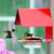 Mosaic Birds Cottage Hummingbird Feeder with Red Cottage