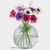 Globe Vase, 7" with Anemone Flowers