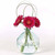 6 3/4" Ball Recycled Glass Vase with Flowers