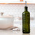 Olive Branch 16oz Recycled Glass Oil or Vinegar Bottle w/ Pour Spout Vintage Green with Ceramic Pot in Kitchen