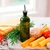 Olive Branch 16oz Recycled Glass Oil or Vinegar Bottle w/ Pour Spout Vintage Green with Pasta and Herbs