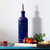Olive Branch 16oz Recycled Glass Oil or Vinegar Bottle w/ Pour Spout Opaque Cobalt Blue with Vegetables