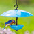 Single Poppy Feeder with Baffle and Steel Core Rope Bluebird Blue with Bluebird and Mealworms